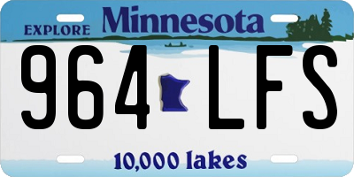 MN license plate 964LFS