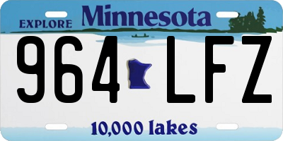 MN license plate 964LFZ