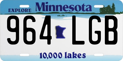 MN license plate 964LGB