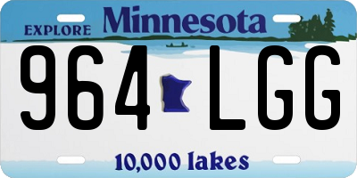 MN license plate 964LGG