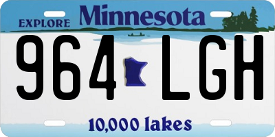 MN license plate 964LGH