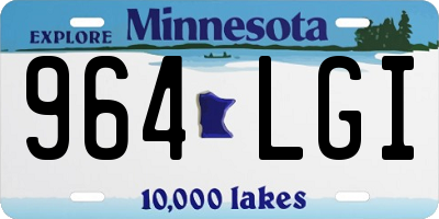 MN license plate 964LGI