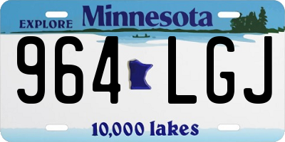 MN license plate 964LGJ