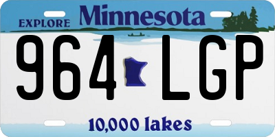 MN license plate 964LGP
