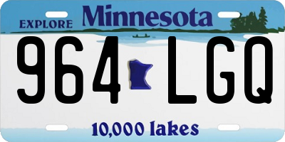 MN license plate 964LGQ