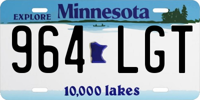 MN license plate 964LGT