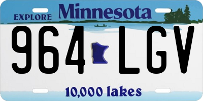 MN license plate 964LGV