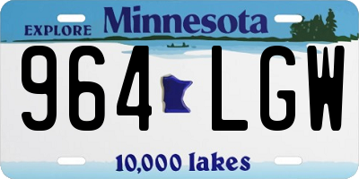 MN license plate 964LGW