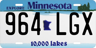 MN license plate 964LGX