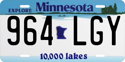 MN license plate 964LGY