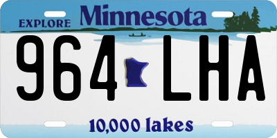 MN license plate 964LHA
