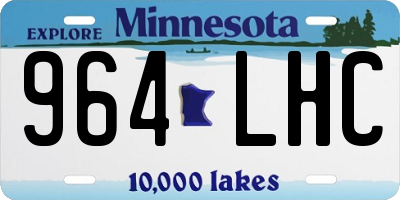 MN license plate 964LHC