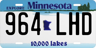 MN license plate 964LHD