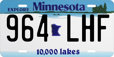MN license plate 964LHF
