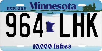 MN license plate 964LHK
