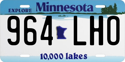 MN license plate 964LHO