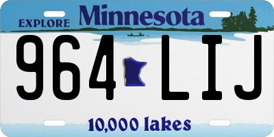 MN license plate 964LIJ