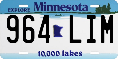 MN license plate 964LIM