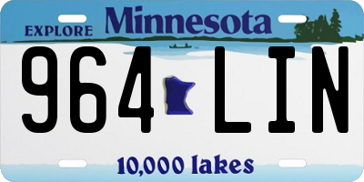 MN license plate 964LIN