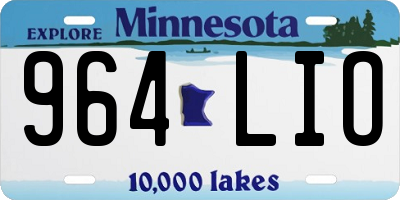 MN license plate 964LIO