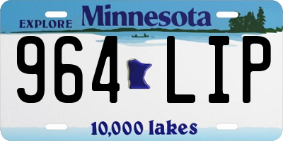 MN license plate 964LIP