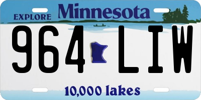 MN license plate 964LIW