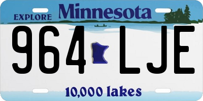 MN license plate 964LJE