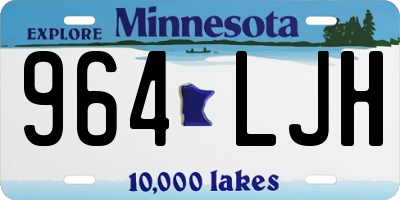 MN license plate 964LJH