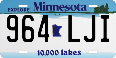 MN license plate 964LJI