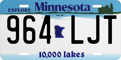 MN license plate 964LJT
