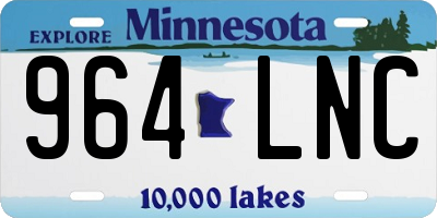 MN license plate 964LNC