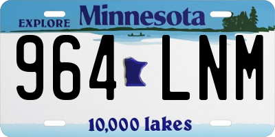 MN license plate 964LNM
