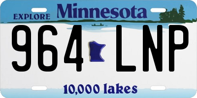 MN license plate 964LNP
