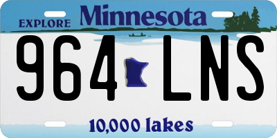 MN license plate 964LNS