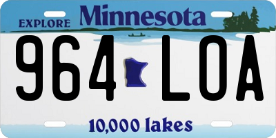 MN license plate 964LOA