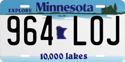 MN license plate 964LOJ
