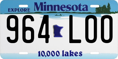 MN license plate 964LOO