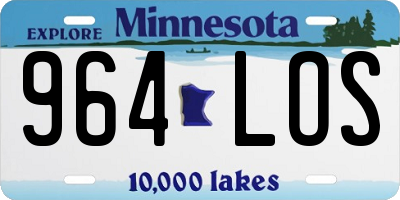 MN license plate 964LOS