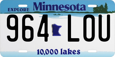MN license plate 964LOU
