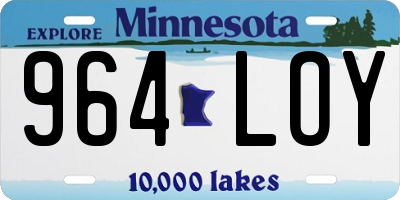 MN license plate 964LOY