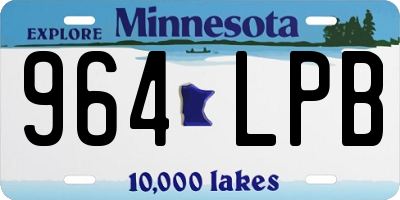 MN license plate 964LPB