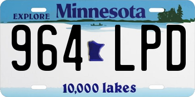 MN license plate 964LPD