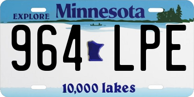MN license plate 964LPE