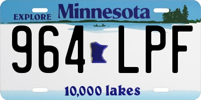 MN license plate 964LPF