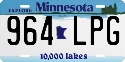 MN license plate 964LPG