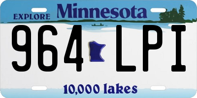 MN license plate 964LPI