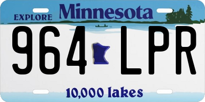 MN license plate 964LPR