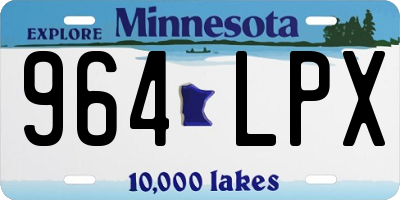 MN license plate 964LPX