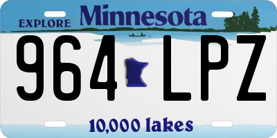 MN license plate 964LPZ