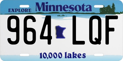 MN license plate 964LQF